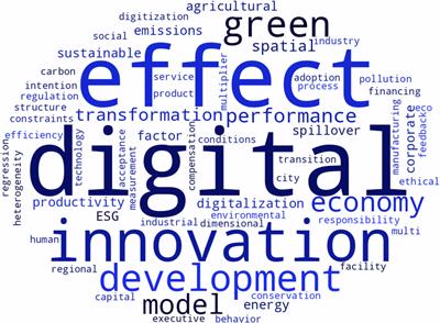 Editorial: Sustainability of digital transformation for the environment
